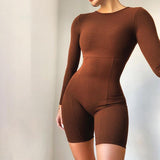 Women Jumpsuit Winter Knitting Slim Fit Hip Raise Sports Yoga Jumpsuit