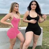 Women Jumpsuit Spring and Summer Sexy Slim Fit Backless Suspender Jumpsuit (Hawthaw0412)