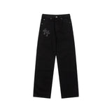 CHH Chrome Hearts Jeans Unisex Casual Loose Jeans