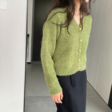 Women Cardigan Sweater Cardigan Coat Wool Button Coat Spring Y950