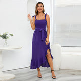 Women Date Dress Summer Sexy Backless Spaghetti Straps Dress