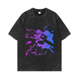 Washed and old T-shirt summer men's top