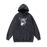 Men Hoodie Retro Hip Hop Rap Portrait Oversize Hooded Sweater