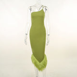 Women Dresses Spring Sexy Backless Slim Fit Long Dress