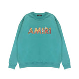 Amiri Long Sleeved Shirt Long Fashion Brand Crew Sweatshirts round Neck Sweater