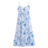 Women Dresses Summer Split Sling Dress (Xds0414)