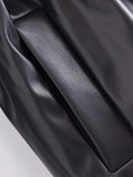 Women Leather Jacket Autumn Trench Coat Women's Coat Casual Belt Cardigan
