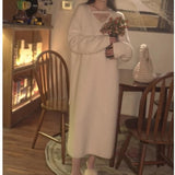 Women Knitwear Autumn Winter Sweater Loose Knit Dress