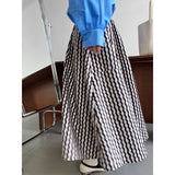 Women Skirt Vertical Striped Skirt Spring A- line Dress
