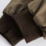 Unisex Winter Cotton Coat Corduroy Lapel Cotton-Padded Coat Vintage Loose Cotton Coat