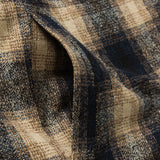 Unisex Winter Cotton Coat Plaid Decoration Lapel Cotton-Padded Coat Vintage Cotton-Padded Jacket