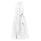 Women Date Dress Sexy Slim-Fit Pleated Dress Summer Dress