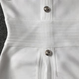 Women's Evening Dress Bandage Dress Button Hip Skirt