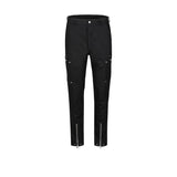 MIJKO Men's Vintage Pants MIJKO Zipper Pants Long Pants Multi-Pocket Men's and Women's Casual Pants