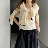 Women Knitted Two-Piece Set Autumn Knitted Two-Piece Short Top Suit X3012