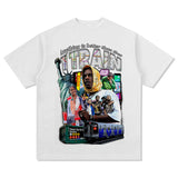 Asap Rocky T Shirts A $AP ASAP ROCKY Loose Print Short Sleeve T-Shirt Men's and Women's