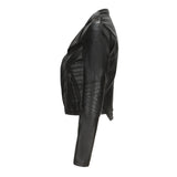 Red Leather Jacket Spring and Autumn Leather Women's Rivet Coat Zipper Leather Jacket