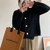 Women Knitwear Autumn and Winter V-neck Tassel Sweaters Cardigan