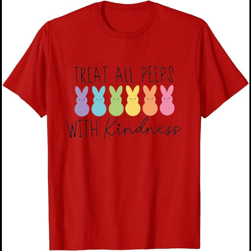 Treat All Peeps with Kindness T-Shirt, Funny Rabbit Bunny
