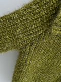 Women Sweater Knitwear Spring and Autumn V-neck Single-Breasted Thick Stick Short Knitted Sweater Cardigan Loose Long Sleeve Jacket