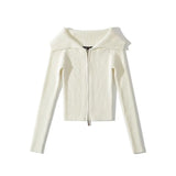 Women Sweater Knitwear Sweater Female Loose Outer Wear Zipper Cardigan Knitted Coat
