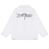 Men Jacket Coat Letter Printed Coat Men's Ins Loose