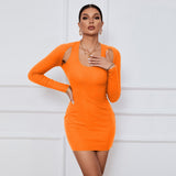 Women Dress Sexy off-the-Shoulder Bag Hip Dress