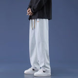 Men Jeans Summer Loose Straight-Leg Wide-Leg Pants Casual Pants