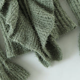 Women Sweater Knit Wear Large Wave Lapel Knitted Cardigan Ruffled Flared Sleeve Sweater