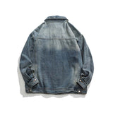 Unisex Shirts Autumn Multi-Pocket Denim Jacket