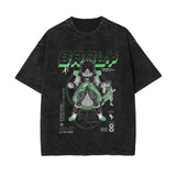 Printed washed old short-sleeved t-shirt