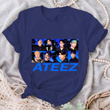 2024New Ateez Graphic Printed T-shirt for Women Summer Short