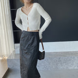 Women Cardigan Sweater Long Sleeve Knitted Sweater Cardigan Slim V-neck Sexy Sweater Coat 8t8232