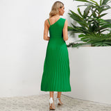 Women Date Dress Summer Slim-Fit Pleated Skirt