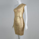 Women's Wedding Dress Gilding Bandage Hip Skirt Evening Dress