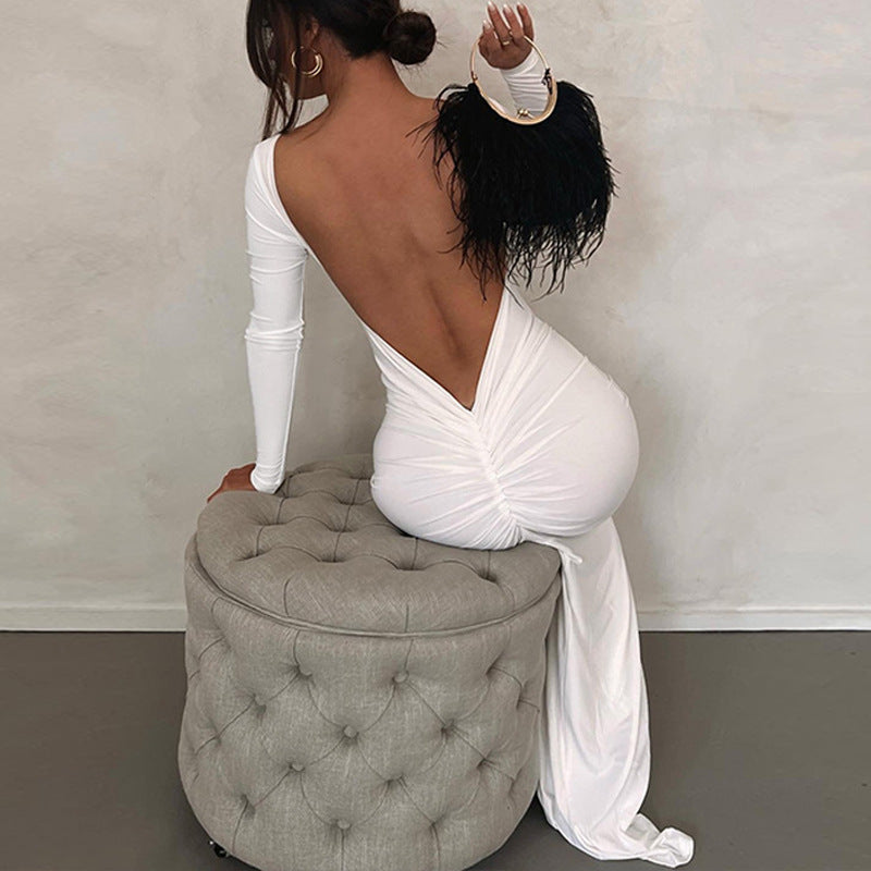 Women Dresse Sexy Dress Long Sleeve Hip Skirt Formal Dress