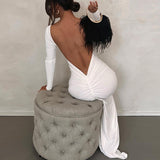 Women Dresse Sexy Dress Long Sleeve Hip Skirt Formal Dress