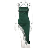 Women Dresses Summer Sexy Backless Slim Fit Lace Sling Dress