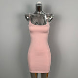 Women Dresses U-Collar Hip Skirt Dress