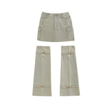 Women Skirt Denim Skirt A- Line Skirt Summer Washed and Worn Skirt