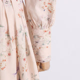 Women Dresses Floral Pleated Dress Skirt (Qymy0409)