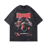 Men T Shirt Doberman Pinscher Printed Distressed Half Sleeve T-shirt