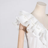 Women Dresses Spring V-neck Dress Long Dress (Qymy0409)