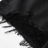 Women Shorts Ripped Burr Black Denim Shorts