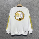 Amiri Long Sleeved Shirt Fashion Brand Crew Sweatshirts round Neck Sweater