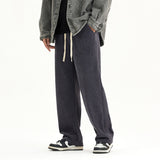 Women Sweatpants Knitted Straight Casual Pants Men and Women Retro Loose Sports Wide Legs Trousers