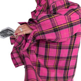 Women Trench Coat Autumn and Winter Leisure Loose Check Shirt Plaid Shirt Long Sleeve