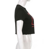 Women T-shirt Summer Short Midriff-Baring Top Casual Short-Sleeved T-shirt