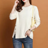 Women Knitwear Autumn and Winter round Neck Knitwear Loose Style Sweater