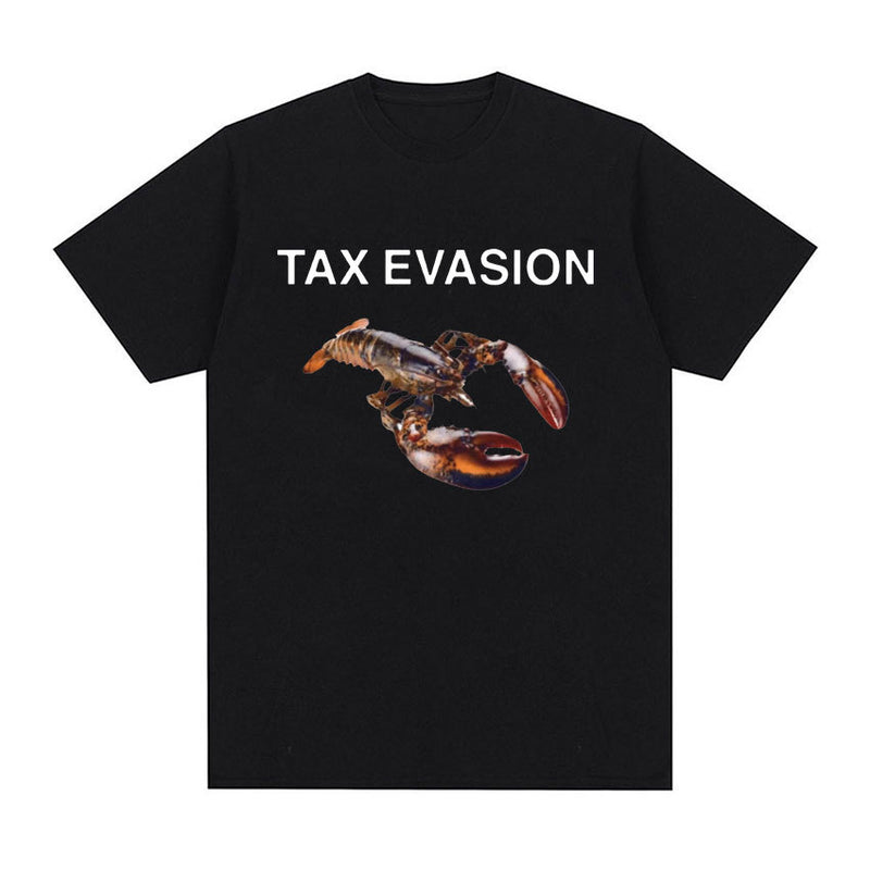 Tax Evasion Lobster Funny Meme Graphic Print Tee Shirt Men